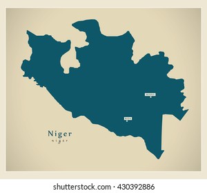 Modern Map - Niger NG