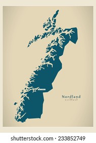 Modern Map - Nordland NO