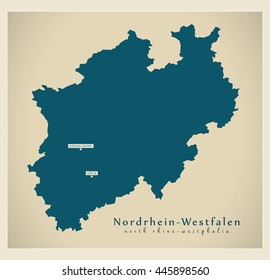 Modern Map - Nordrhein-Westfalen DE new design refreshed