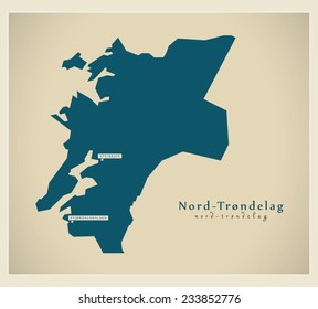 Modern Map - Nord-Trondelag NO