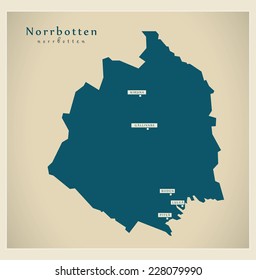 Modern Map - Norrbotten SE