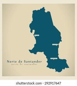 Modern Map - Norte de Santander CO