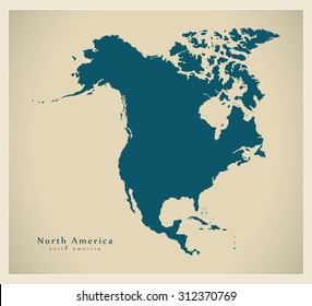 Modern Map - North America Map complete