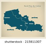 Modern map - North-Calais FR