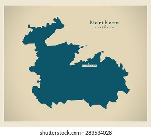 Modern Map - Northern Malta MT