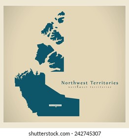 Modern Map - Northwest Territories CA