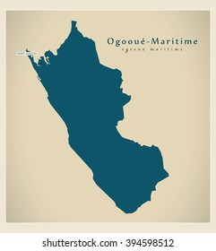 Modern Map - Ogooue-Maritime GA