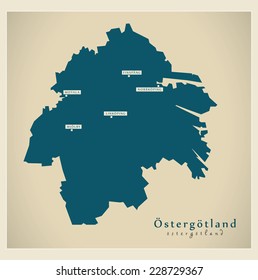 Modern Map - Ostergotland SE