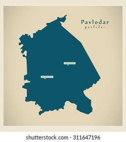 Modern Map - Pavlodar KZ