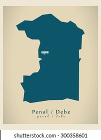 Modern Map - Penal Debe TT