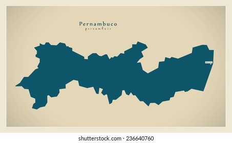 Modern Map - Pernambuco BR