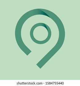 Modern map pin vector illustration. Trend color style. 