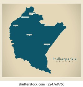 Modern Map - Podkarpackie PL