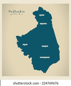 Modern Map - Podlaskie PL