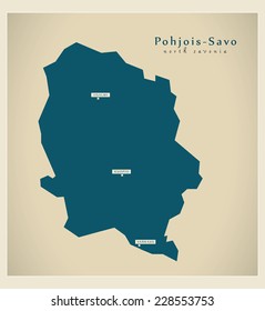 Modern Map - Pohjois-Savo FI