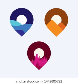 Modern Map Pointer Signal Location Vector Icon