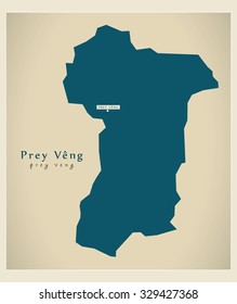 Modern Map - Prey Veng KH