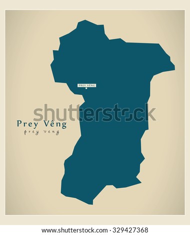 Modern Map - Prey Veng KH