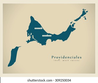 Modern Map - Providenciales TC