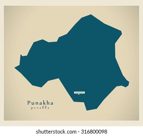 Modern Map - Punakha BT