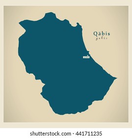 Modern Map - Qabis TN