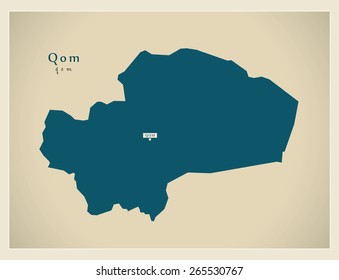 Modern Map - Qom IR