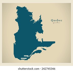 Modern Map - Quebec CA