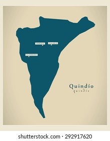 Modern Map - Quindio CO