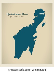 Mapa moderno - Quintana Roo MX