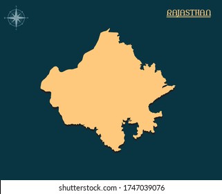 Modern map of RAJASTHAN, india state map RAJASTHAN, indian state infographics