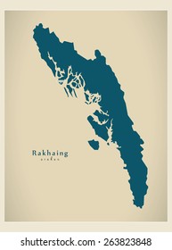 Modern Map - Rakhaing MM
