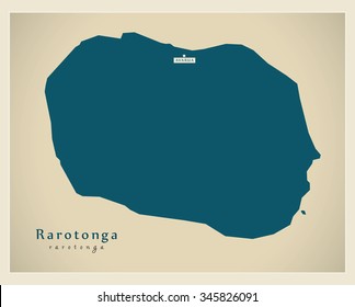 Modern Map - Rarotonga CX