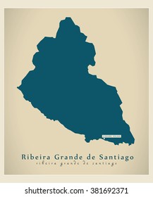 Modern Map - Ribeira Grande de Santiago CV