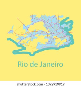 Modern Map - Rio de Janeiro flat