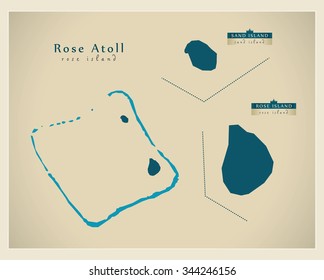 Modern Map - Rose Atoll AS