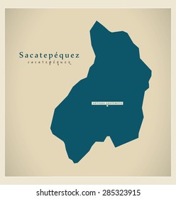 Modern Map - Sacatepequez GT