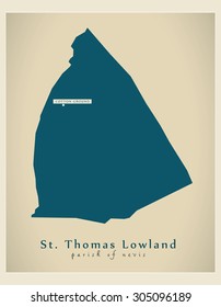 Modern Map - Saint Thomas Lowland KN