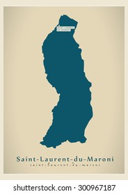 Modern Map - Saint-Laurent-du-Maroni GF