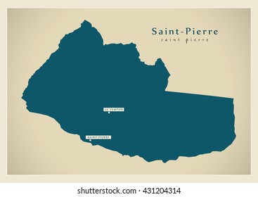 Modern Map - Saint-Pierre FR