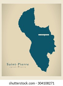Modern Map - Saint-Pierre MQ