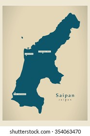 Modern Map - Saipan MP