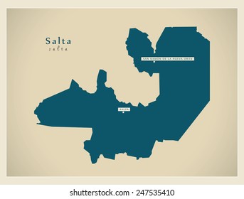 Modern Map - Salta AR