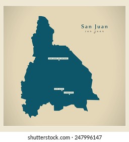 Modern Map - San Juan AR