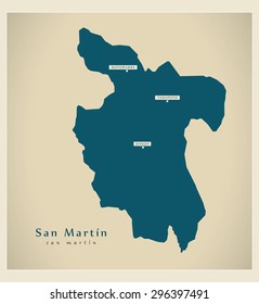 Modern Map - San Martin PE