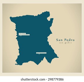 Modern Map - San Pedro PY