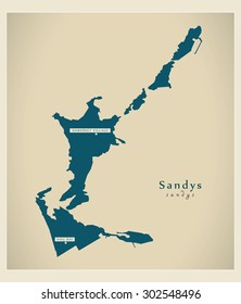 Modern Map - Sandys BM