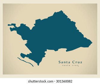 Modern Map - Santa Cruz AW