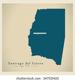 Modern Map - Santiago del Estero AR