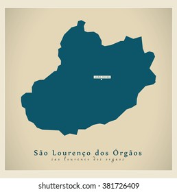 Modern Map - Sao Lourenco dos Orgaos CV