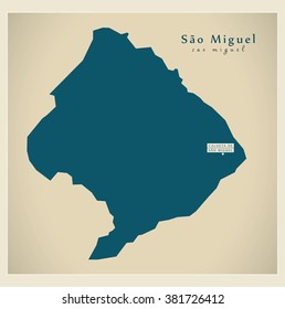 Modern Map - Sao Miguel CV